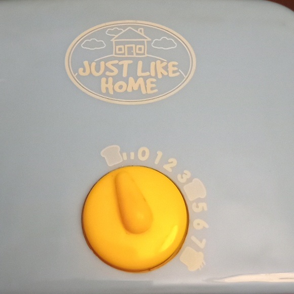 Just Like Home Mini Kid's Realistic Kitchen Toaster w/Two Pieces of Toast - Picture 9 of 12